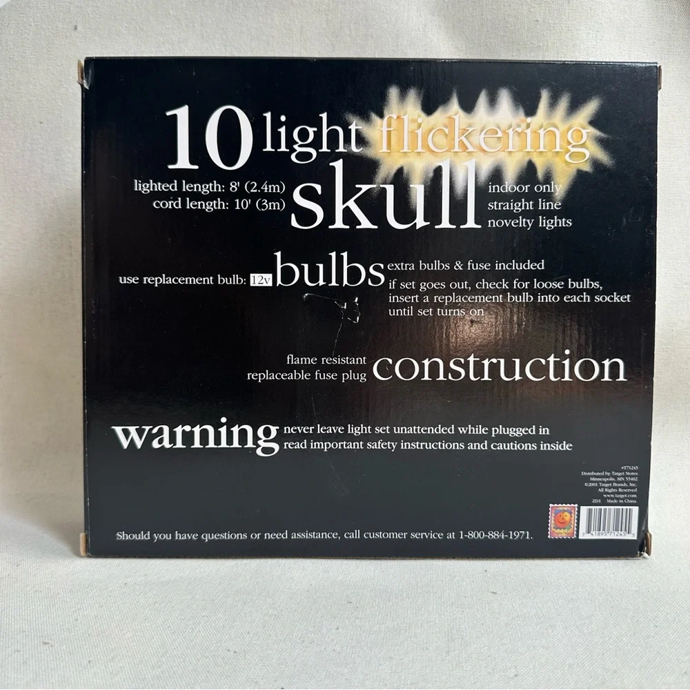 Vintage 2000s Target Light Flickering Skull Lights